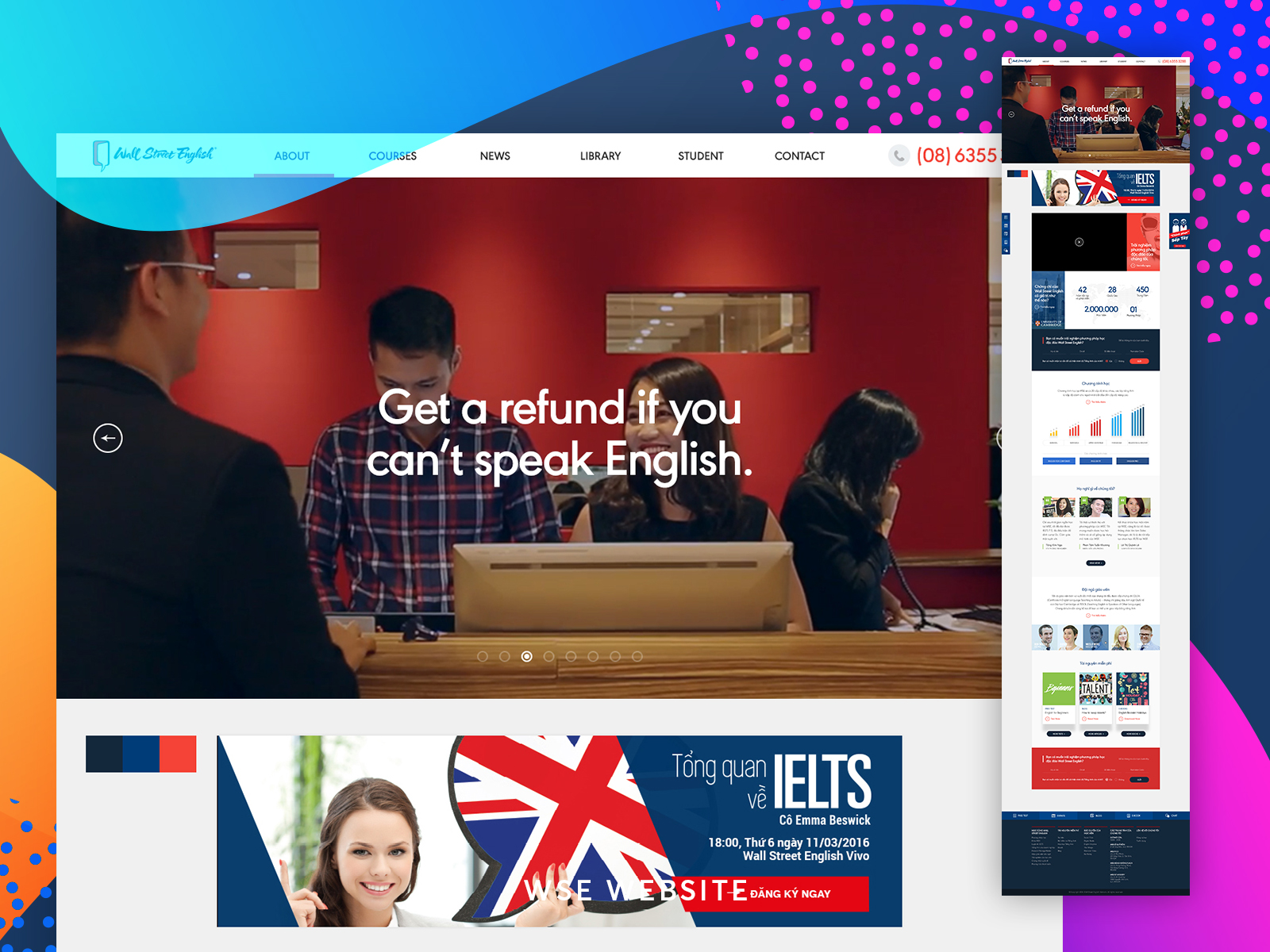 Web design for Wall Street English
